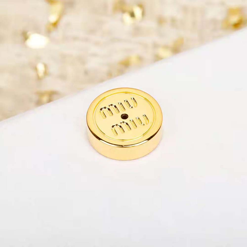 Miu Miu Women Metal Earrings with Engraved Logo - image 7