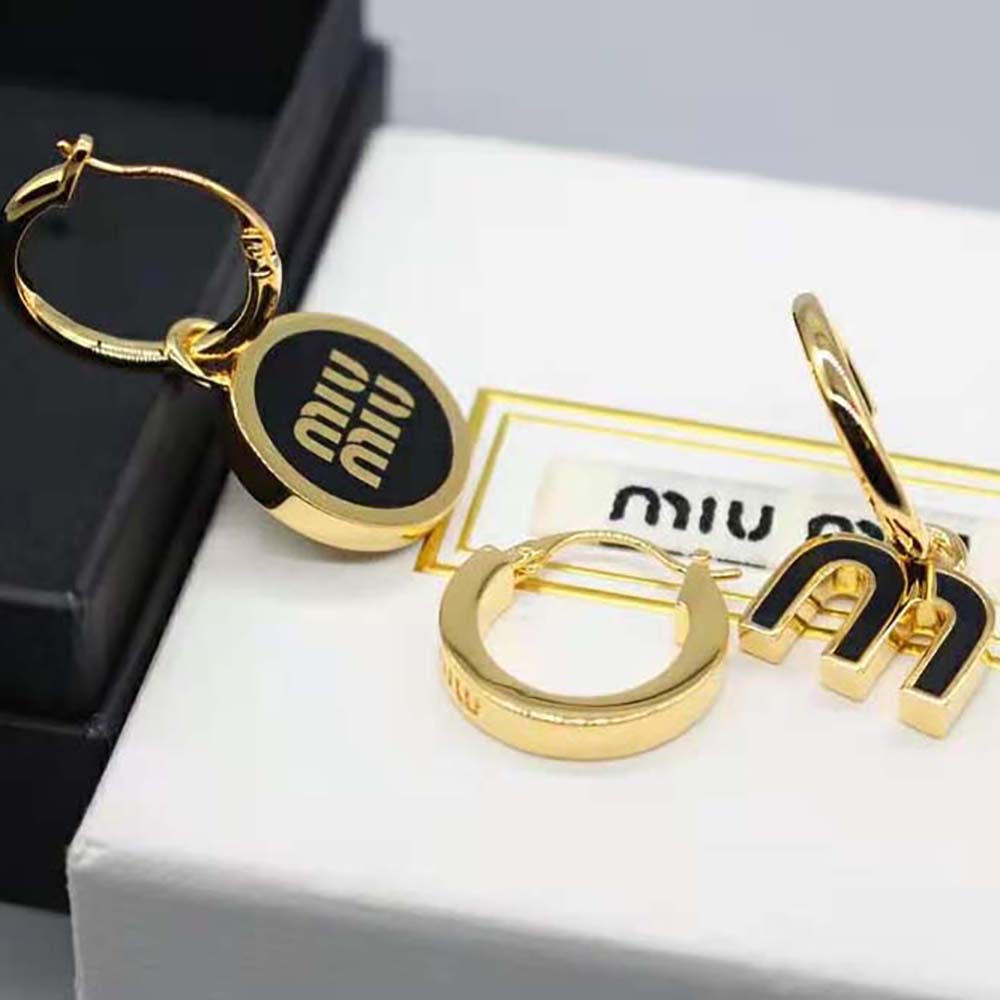 Miu Miu Women Set of Enameled Metal Earrings - image 4