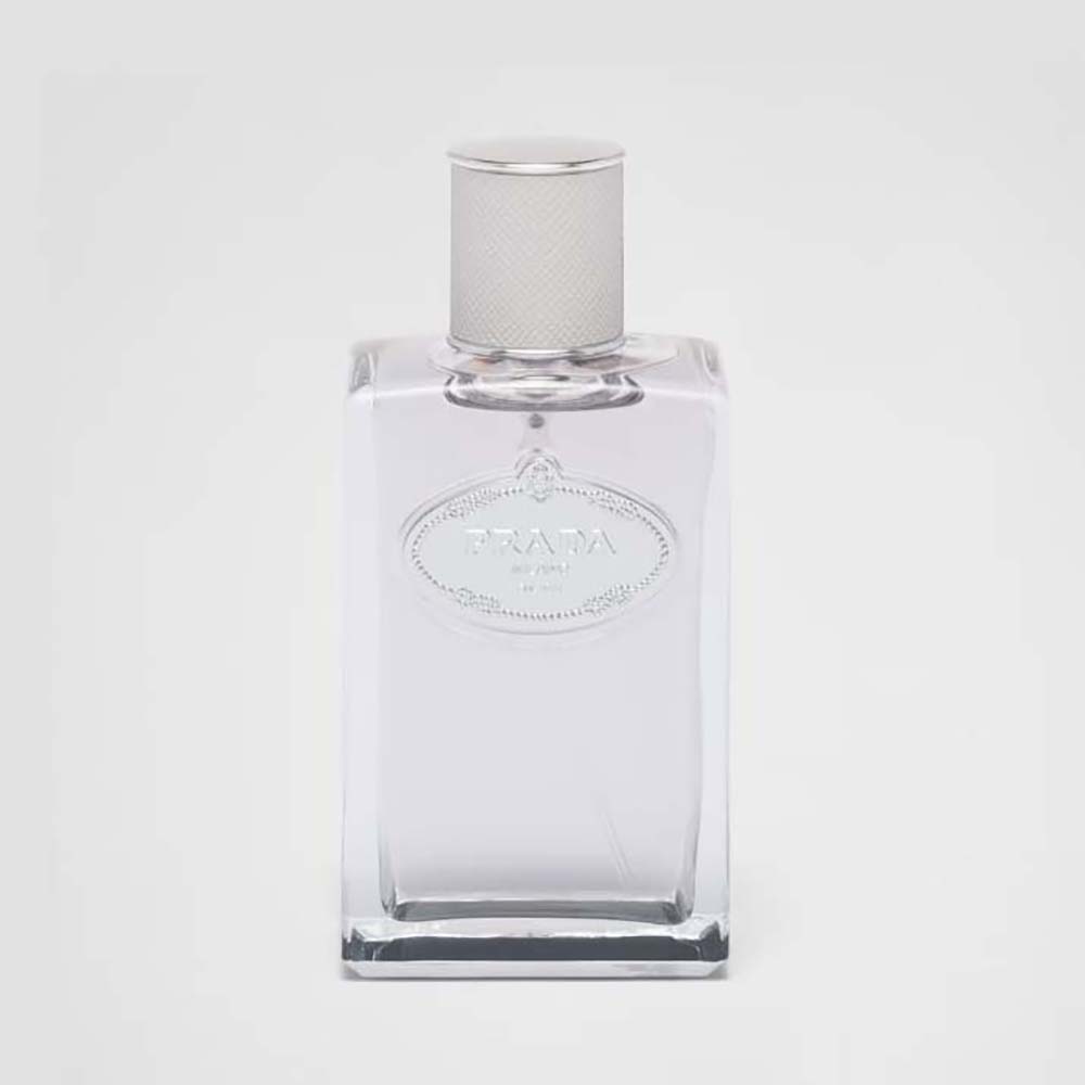 Front view of Prada Unisex Infusion de Cèdre EDP 100ml silver bottle