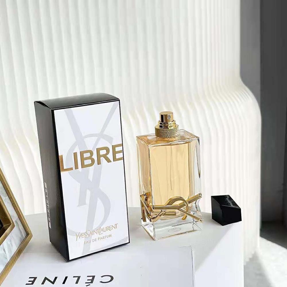 Side angle of Saint Laurent YSL Women Libre Eau de Parfum 100ml bottle detail