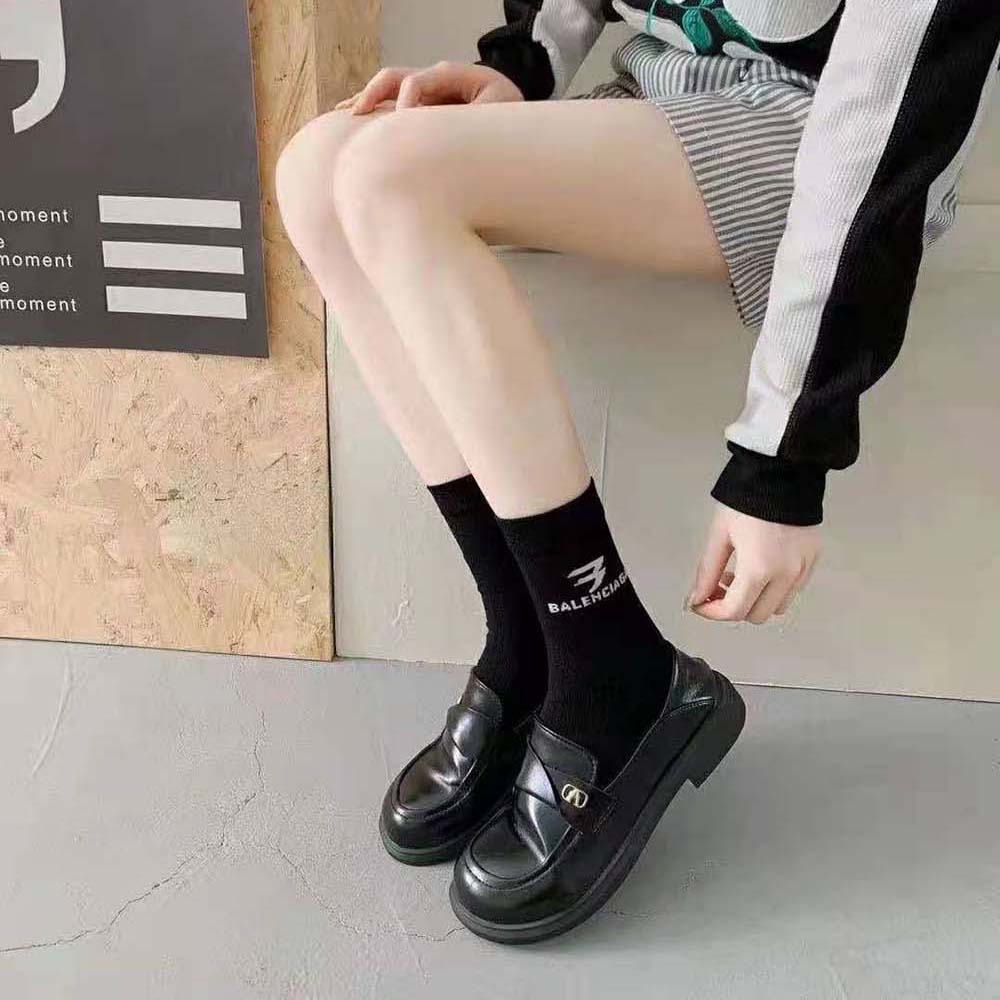 Close-up of Balenciaga Unisex 3B Sports Icon Socks fabric texture
