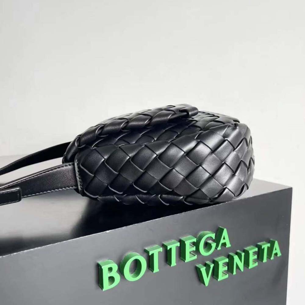 Bottega Veneta Unisex Small Cobble Messenger in Calfskin Leather-Black - image 4