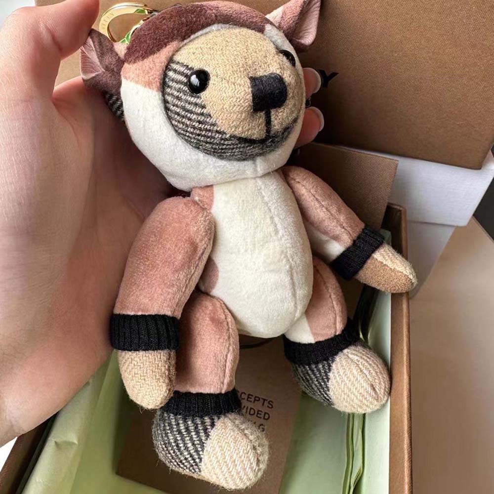 Side angle showing texture and stitching on Thomas Bear Charm