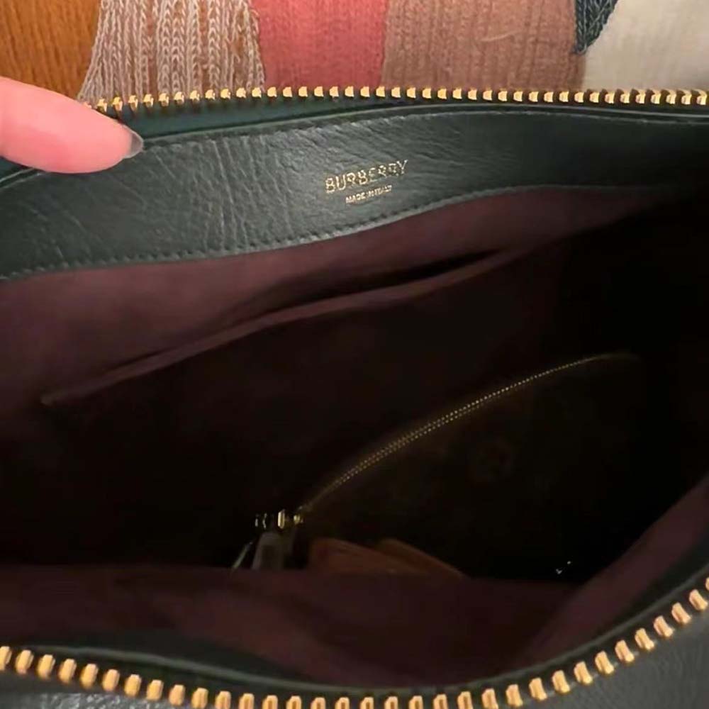 Burberry Women Small Knight Bag-Dark Green - image 5