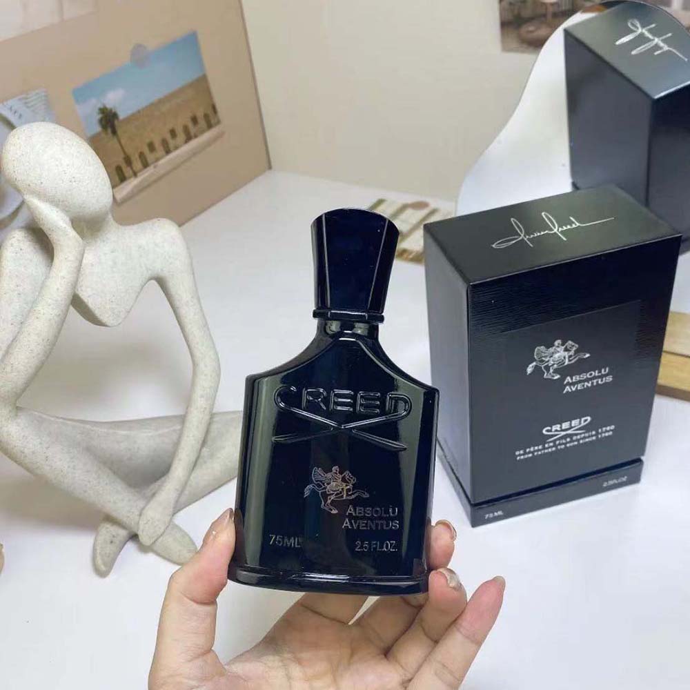 Side angle highlighting the sleek design of Creed Fragrance Men Absolu Aventus