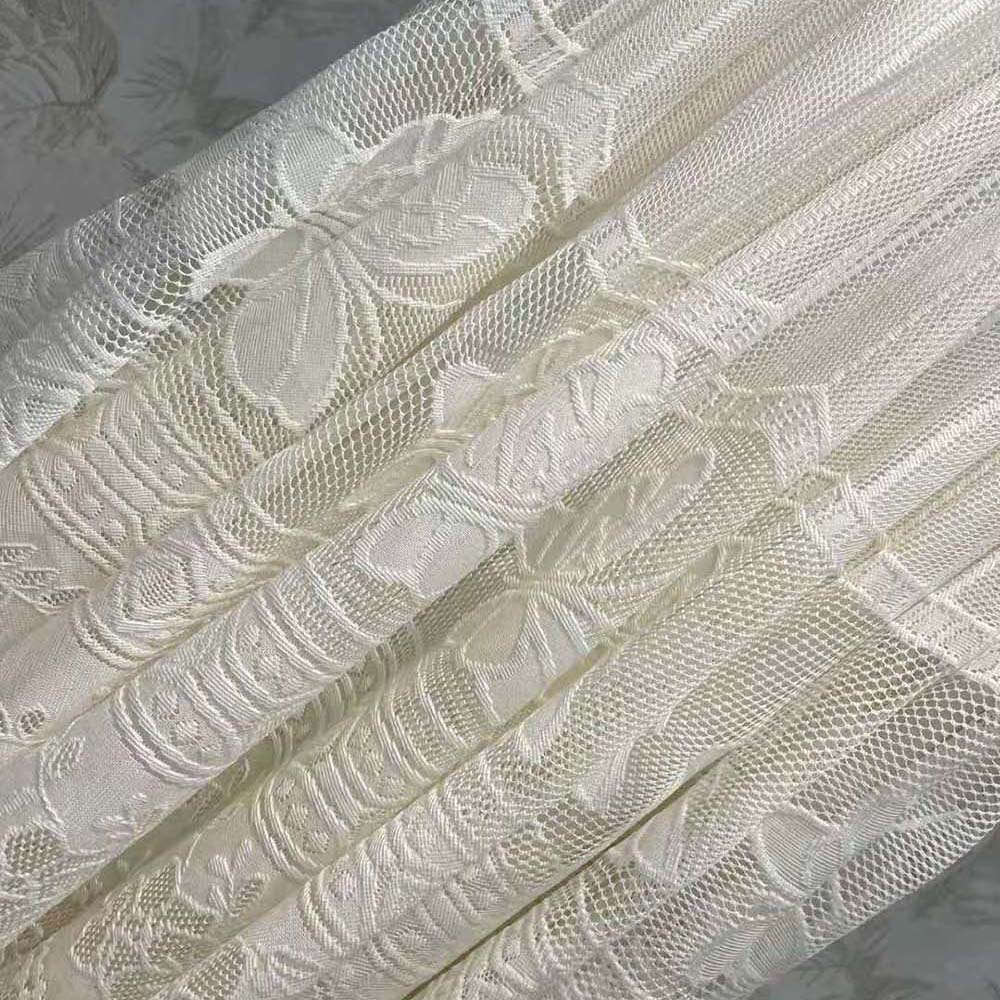 Dior Women Flared Mid-Length Skirt Ecru Technical Cotton Lace with D-Lace Butterfly Motif - image 8