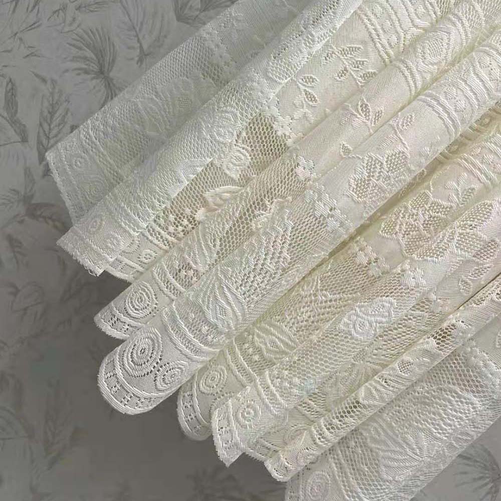 Dior Women Flared Mid-Length Skirt Ecru Technical Cotton Lace with D-Lace Butterfly Motif - image 7