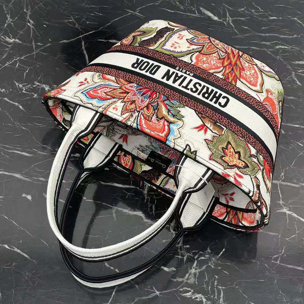 Dior Women Hat Basket Bag Natural Multicolor Albero della Vita Embroidery - image 7