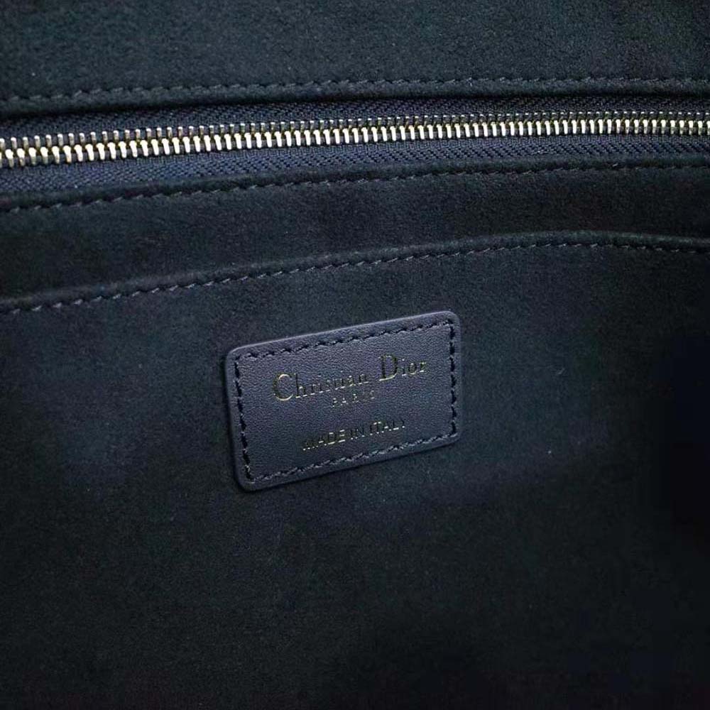 Dior Women Medium Dior Book Tote Blue Dior Oblique Embroidery and Calfskin - image 10