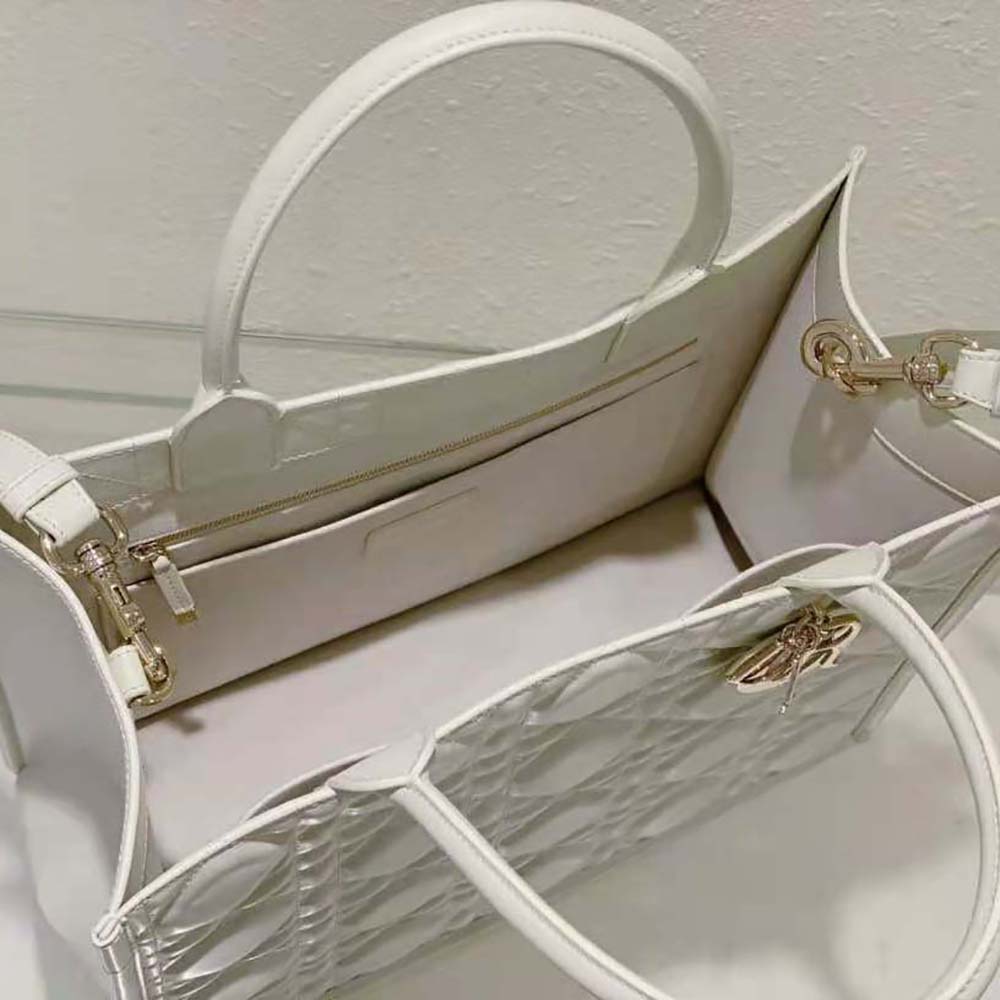 Dior Women Medium Dior Book Tote Latte Macrocannage Calfskin - image 9