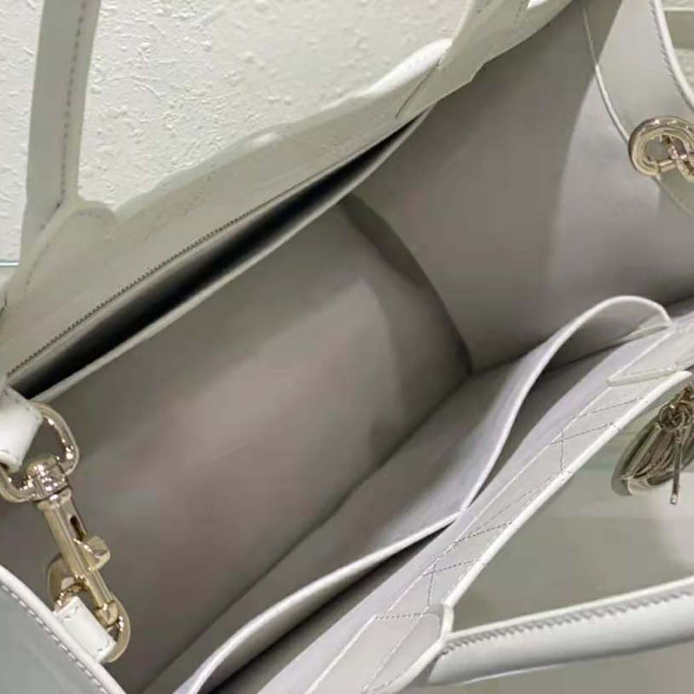 Dior Women Medium Dior Book Tote Latte Macrocannage Calfskin - image 8