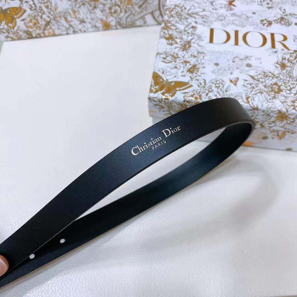 Dior Women Métamorphose Belt Black Ultrasmooth Calfskin 20 MM-Silver - image 8