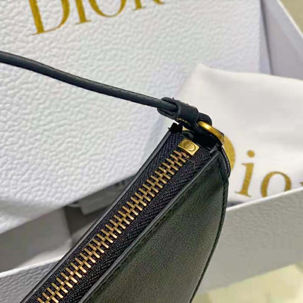 Dior Women Saddle Shoulder Pouch Black Goatskin - image 9
