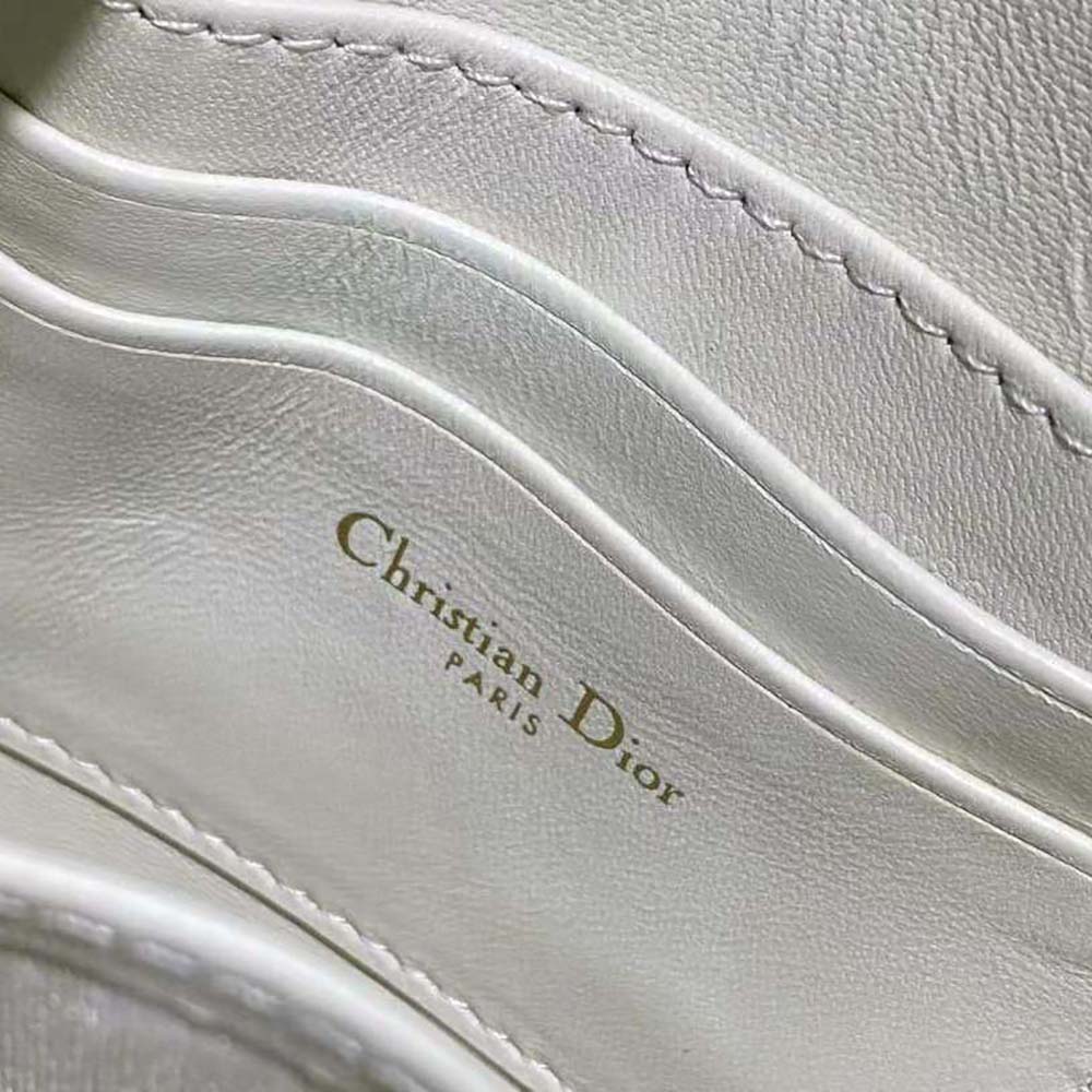 Dior Women Saddle Shoulder Pouch Latte Goatskin - image 10