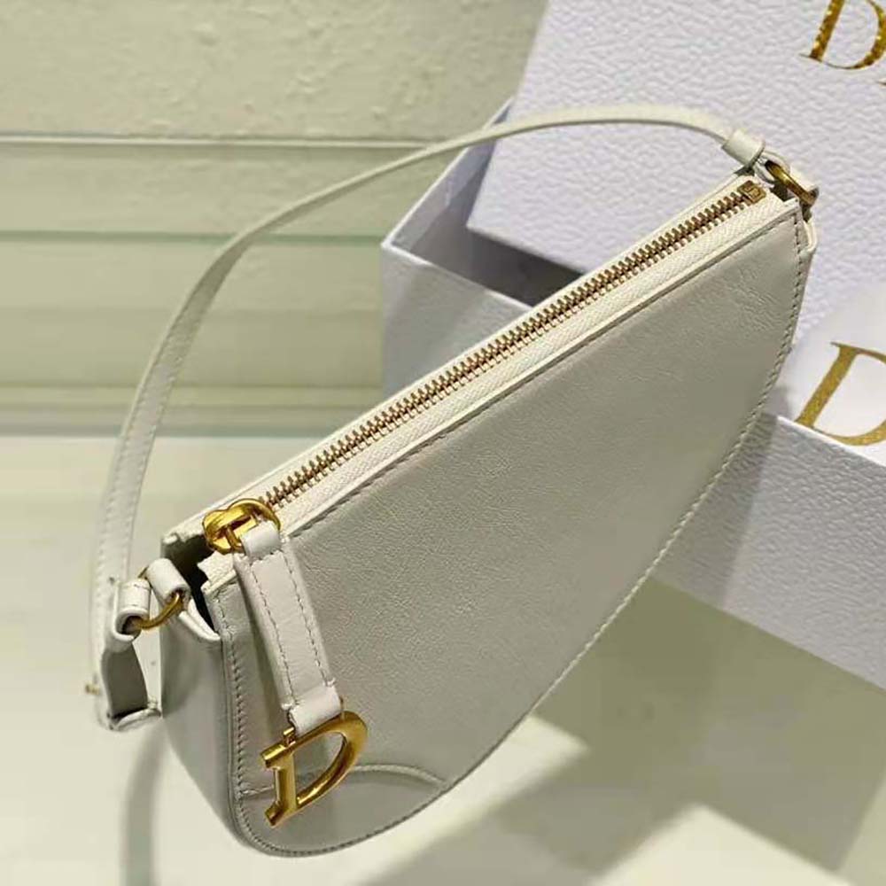 Dior Women Saddle Shoulder Pouch Latte Goatskin - image 6