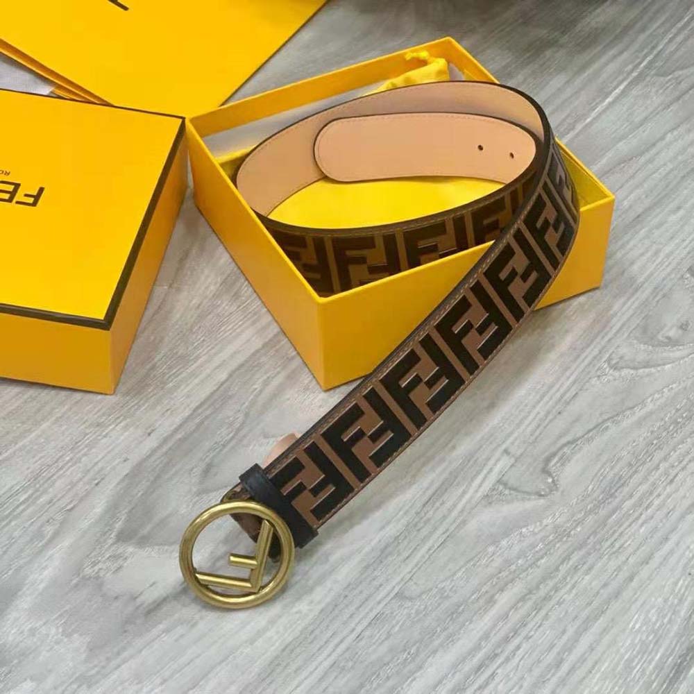 Fendi Women F is Fendi Belt Brown FF leather-8C0585A5TLF13VK - image 6