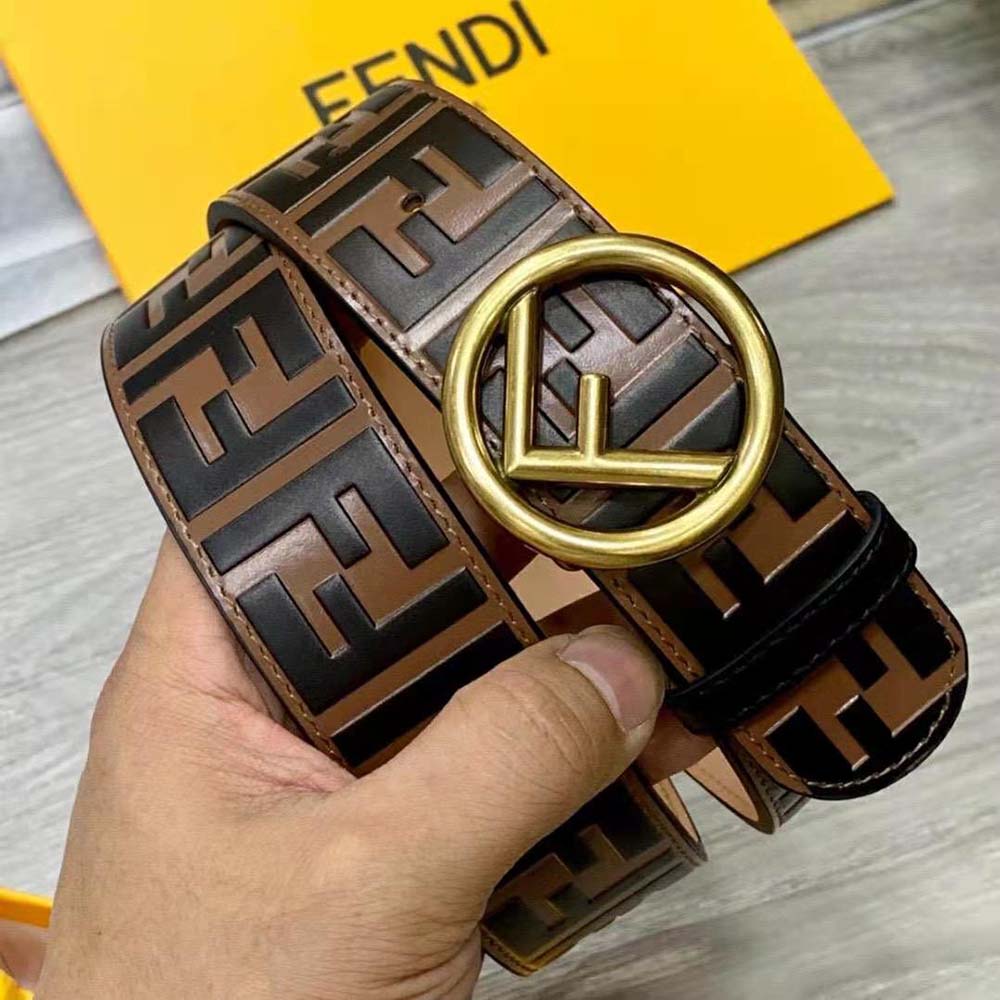 Fendi Women F is Fendi Belt Brown FF leather-8C0585A5TLF13VK - image 5