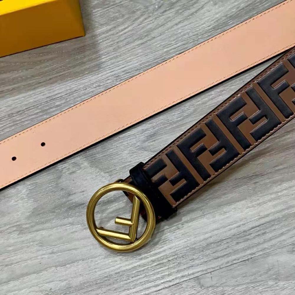 Fendi Women F is Fendi Belt Brown FF leather-8C0585A5TLF13VK - image 10