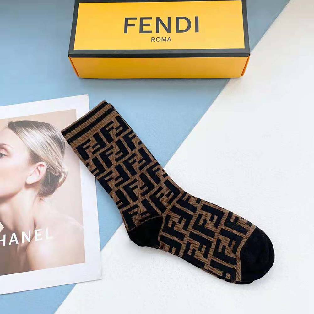 Fendi Women Multicolor Terrycloth Socks-FXZ539A5NRF0QE1 - image 9