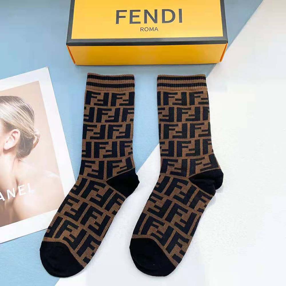 Fendi Women Multicolor Terrycloth Socks-FXZ539A5NRF0QE1 - image 5