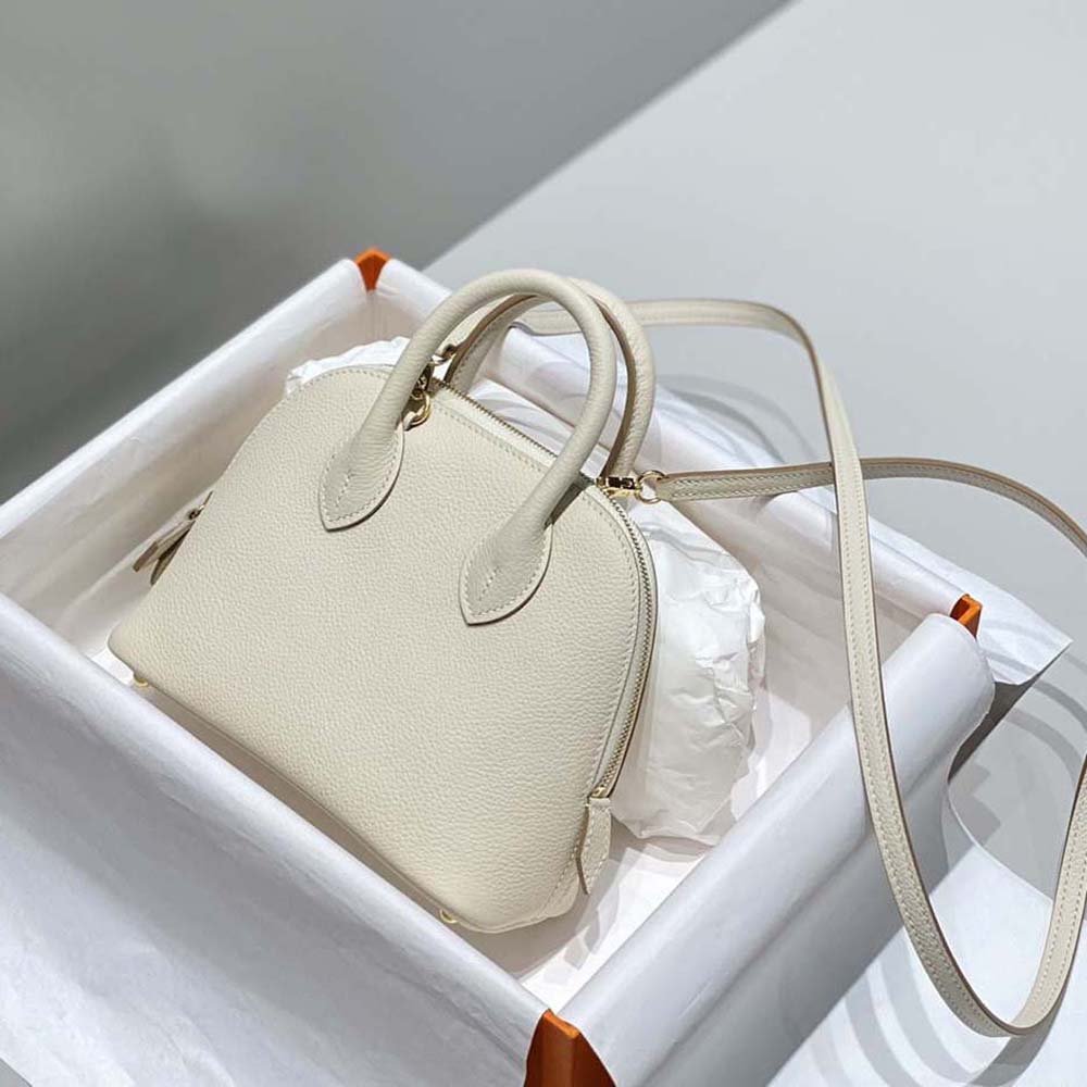 Hermes Unisex Bolide 1923 Bag in Epsom Calfskin-Beige - image 4
