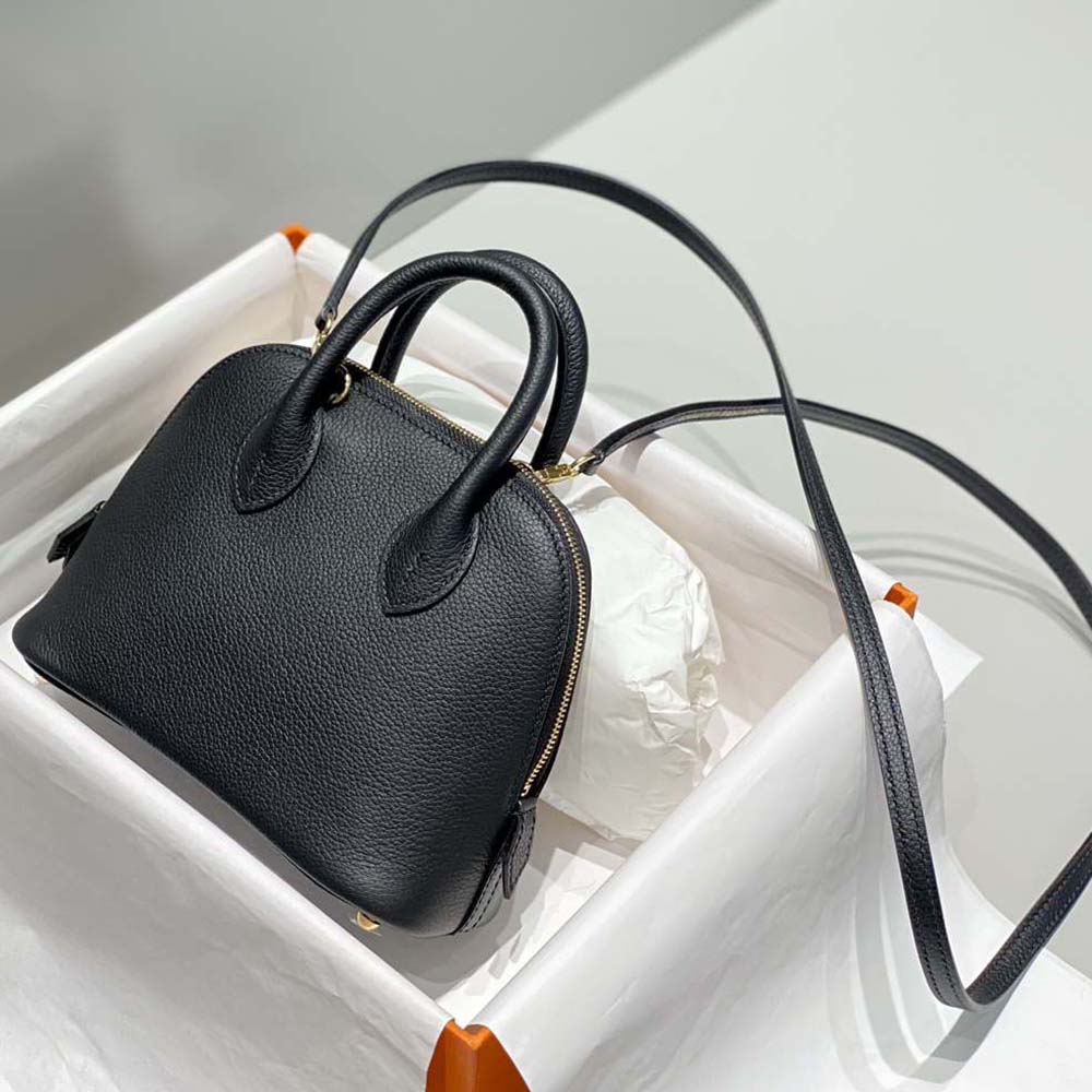 Hermes Unisex Bolide 1923 Bag in Epsom Calfskin-Black/Gold - image 4
