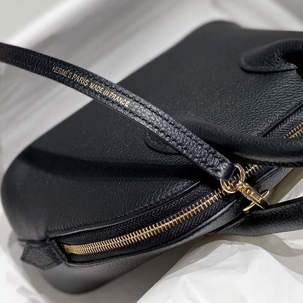 Hermes Unisex Bolide 1923 Bag in Epsom Calfskin-Black/Gold - image 6