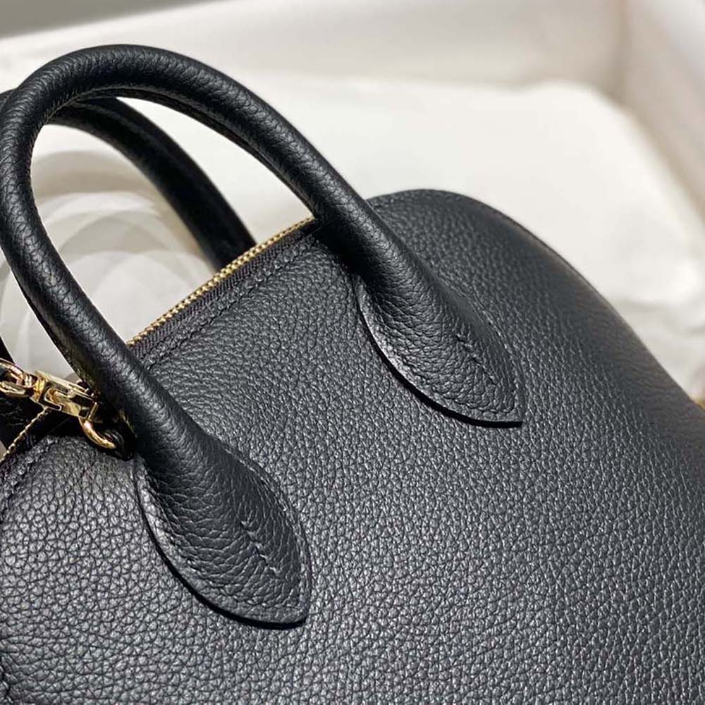 Hermes Unisex Bolide 1923 Bag in Epsom Calfskin-Black/Gold - image 7