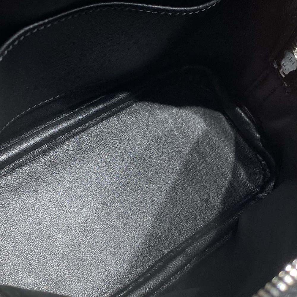 Hermes Unisex Bolide 1923 Bag in Epsom Calfskin-Black/Silver - image 9