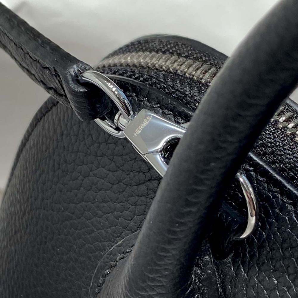 Hermes Unisex Bolide 1923 Bag in Epsom Calfskin-Black/Silver - image 6