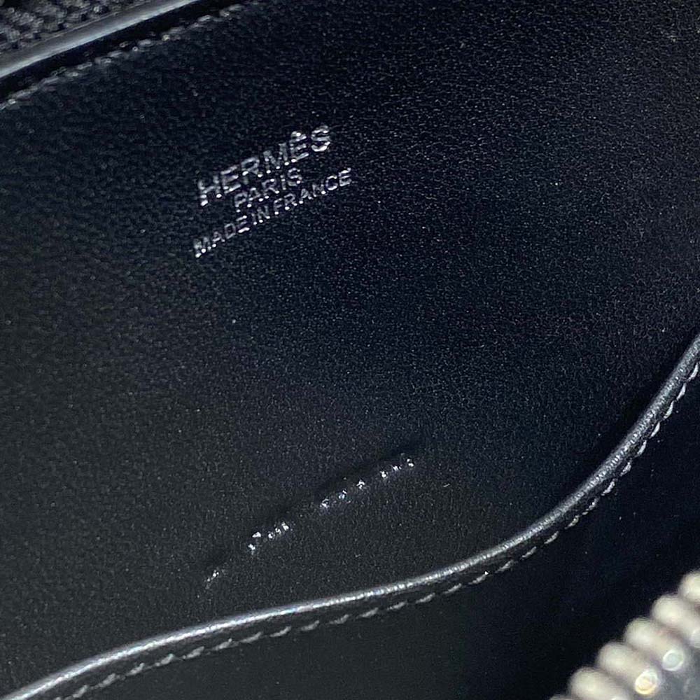 Hermes Unisex Bolide 1923 Bag in Epsom Calfskin-Black/Silver - image 10