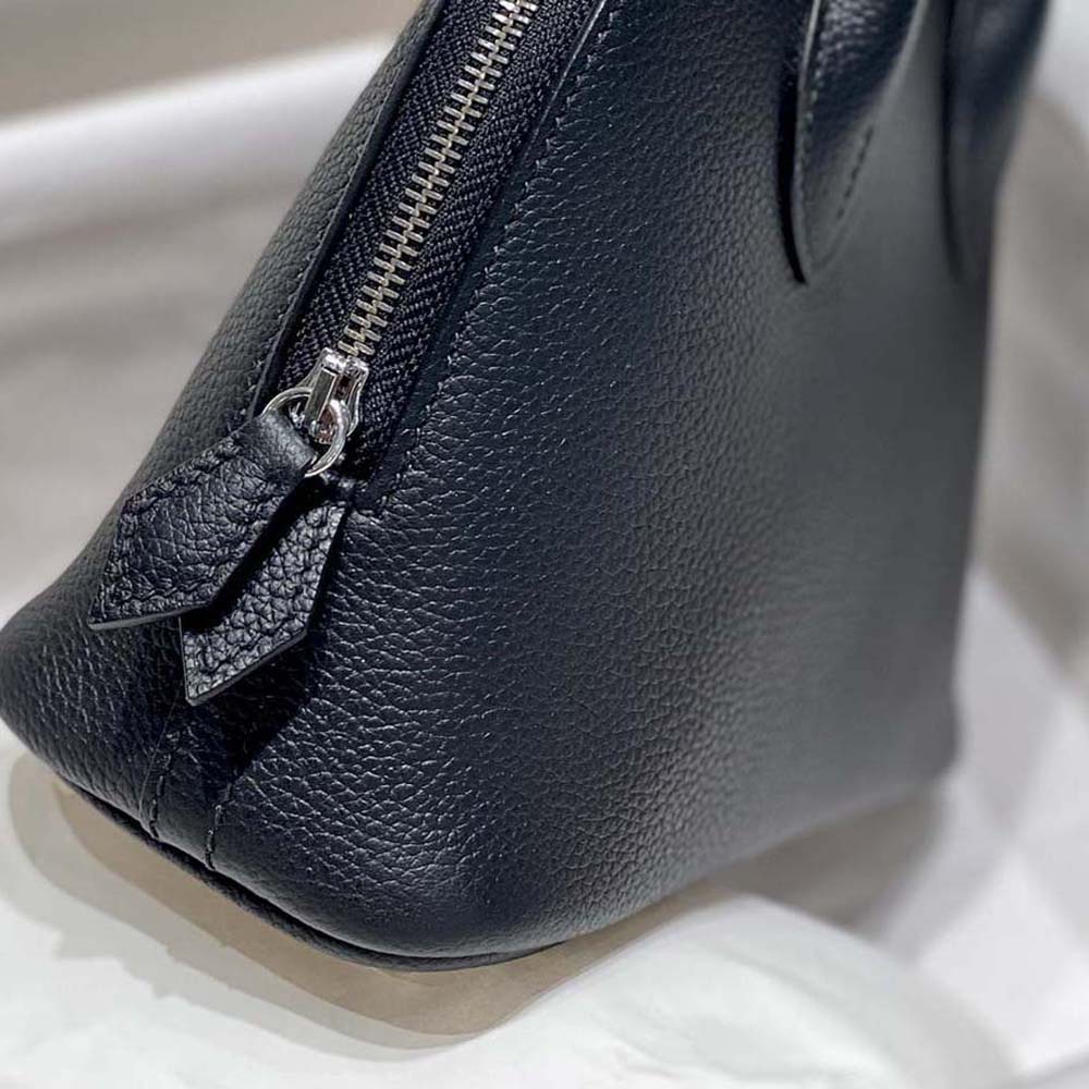 Hermes Unisex Bolide 1923 Bag in Epsom Calfskin-Black/Silver - image 8