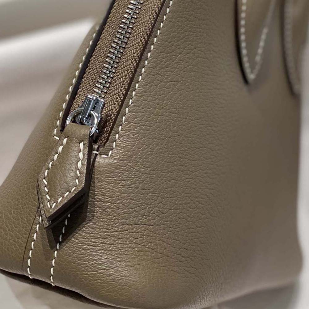 Hermes Unisex Bolide 1923 Bag in Epsom Calfskin-Brown/Silver - image 7