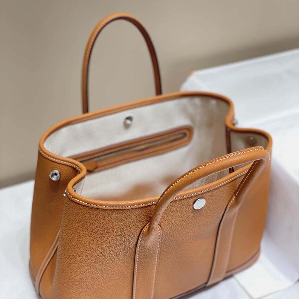 Hermes Unisex Garden Party 30 Voyage Bag-Brown - image 6