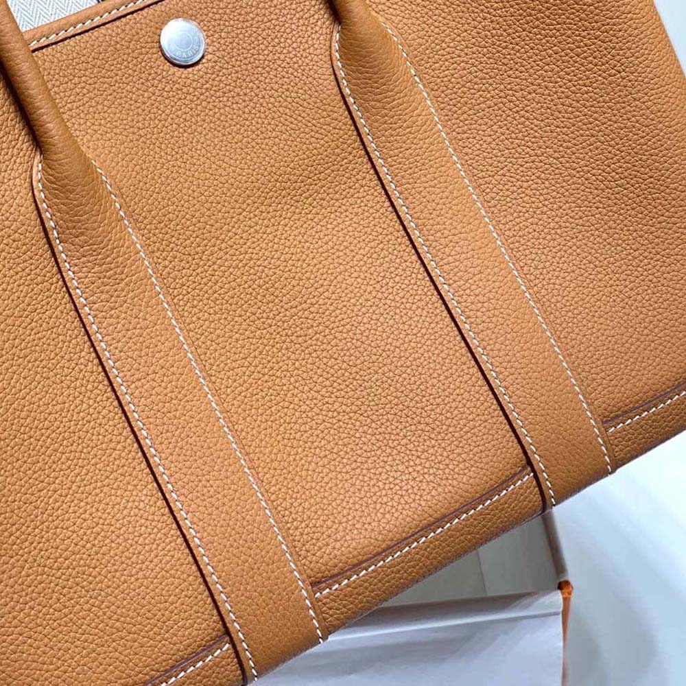 Hermes Unisex Garden Party 30 Voyage Bag-Brown - image 10