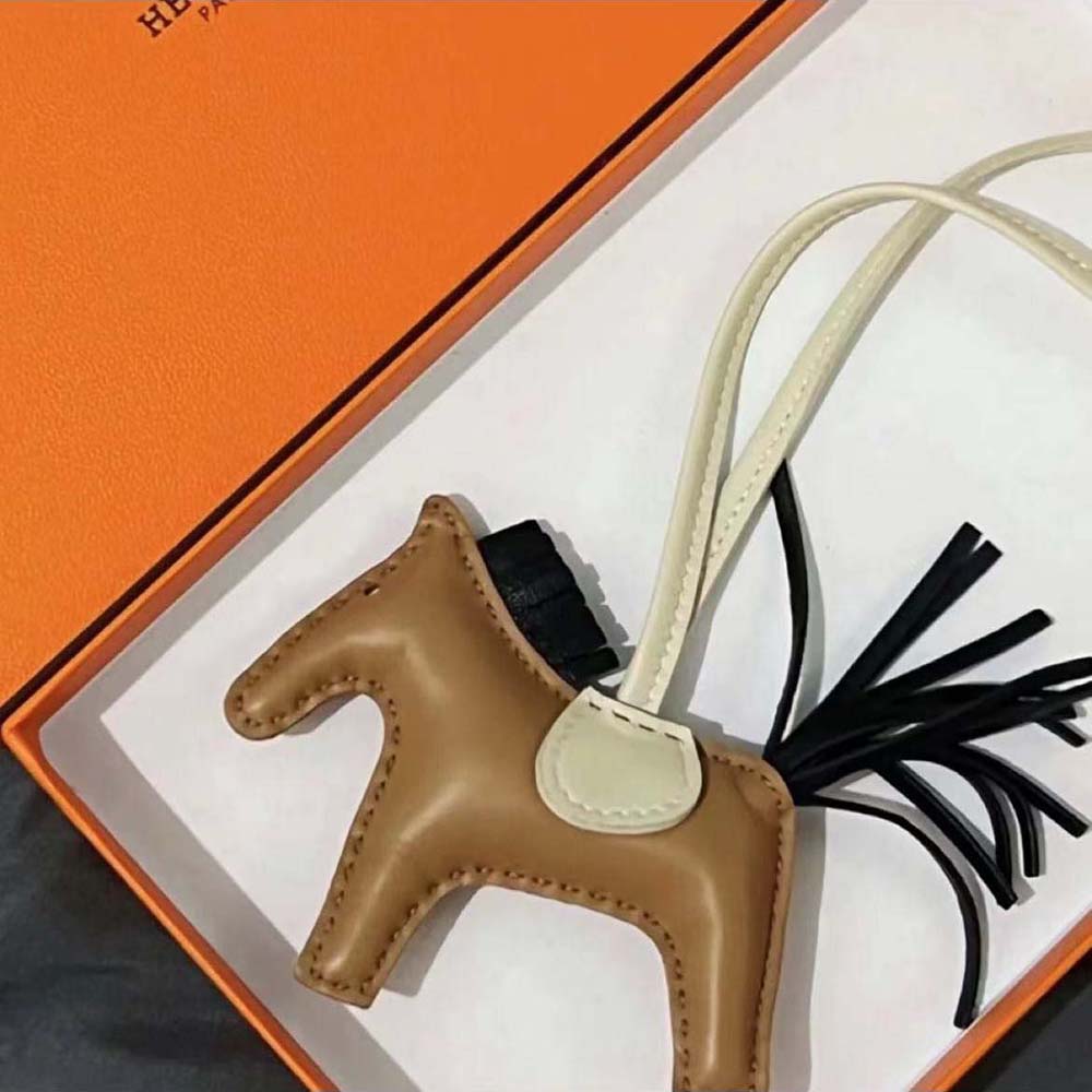 Hermes Unisex Rodeo MM Charm-Brown - image 4