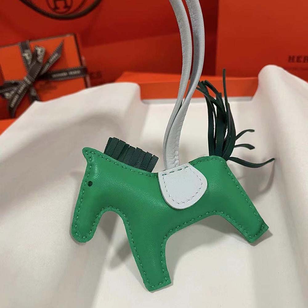 Hermes Unisex Rodeo MM Charm-Green - image 4