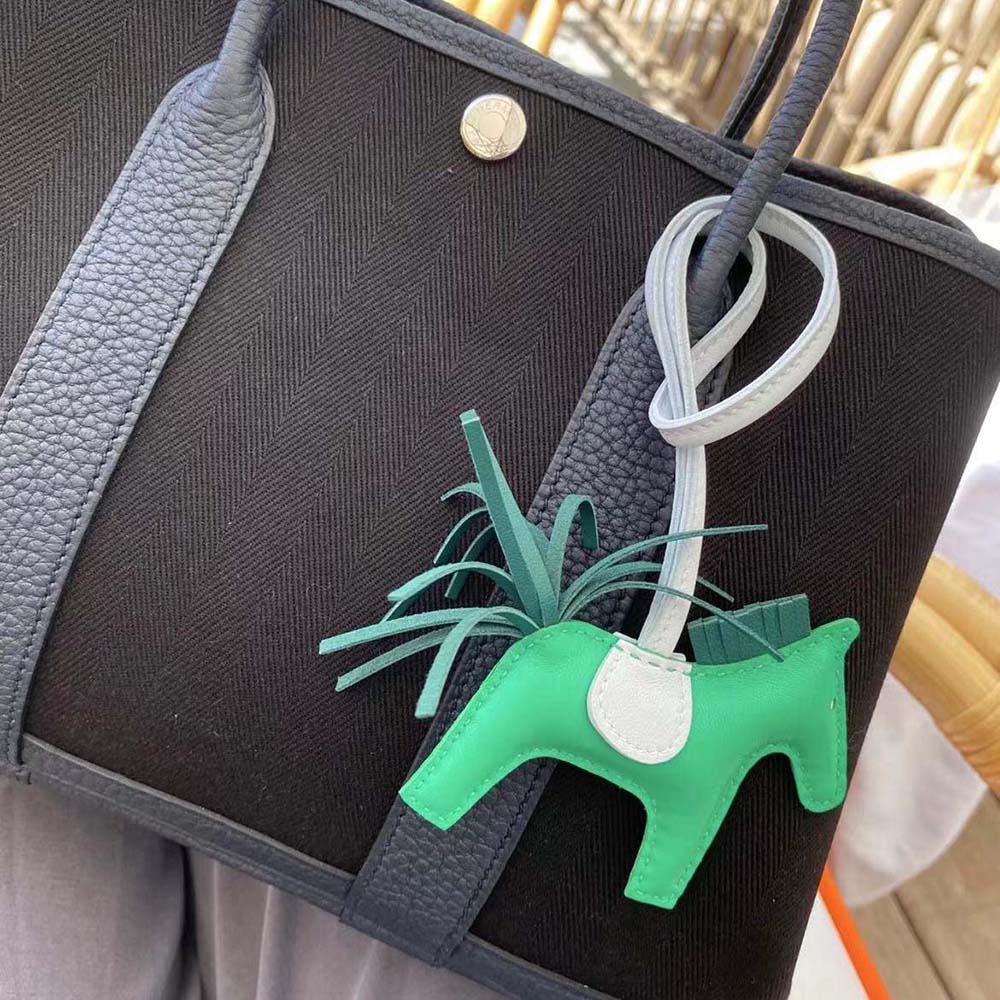 Hermes Unisex Rodeo MM Charm-Green - image 6
