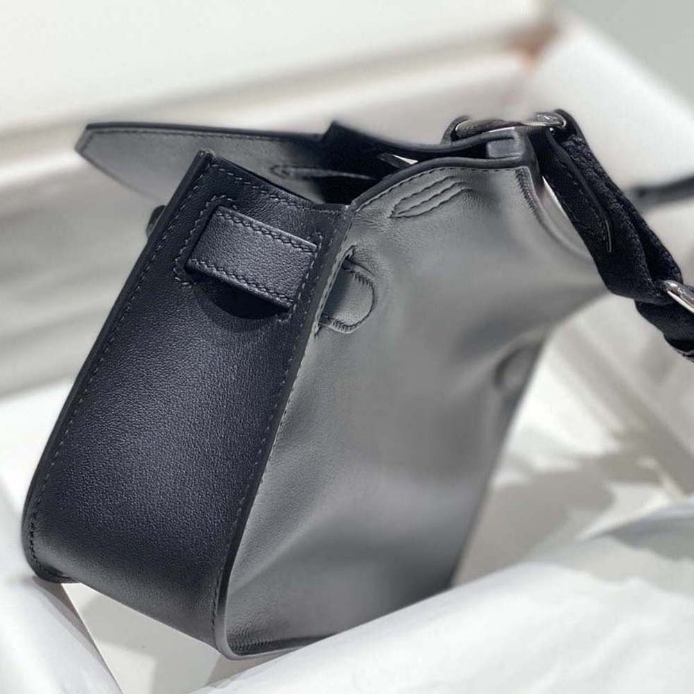 Hermes Women Jyspiere in Evercolor Leather-Black/Silver - image 4