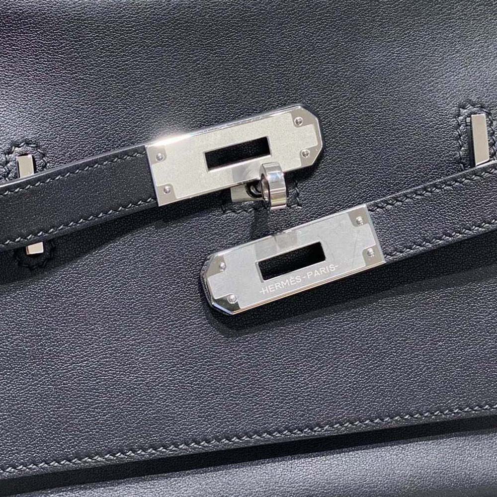 Hermes Women Jyspiere in Evercolor Leather-Black/Silver - image 10