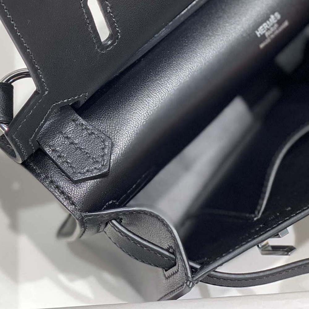 Hermes Women Jyspiere in Evercolor Leather-Black/Silver - image 7