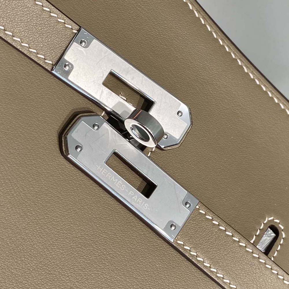 Hermes Women Jyspiere in Evercolor Leather-Gray - image 10