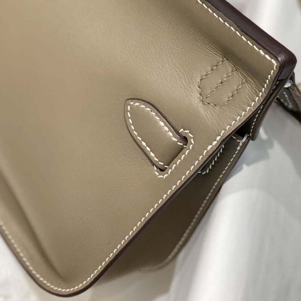 Hermes Women Jyspiere in Evercolor Leather-Gray - image 9