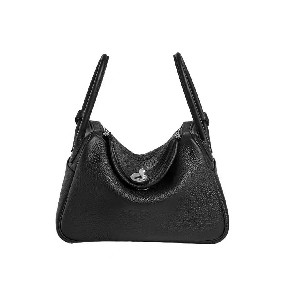 Hermes Women Lindy 26 in Clemence Leather-Black