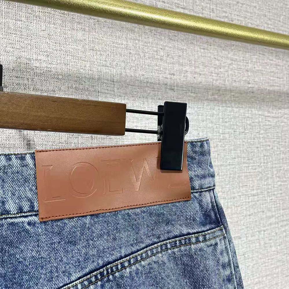 Loewe Men Anagram Cropped Jeans in Denim - image 5