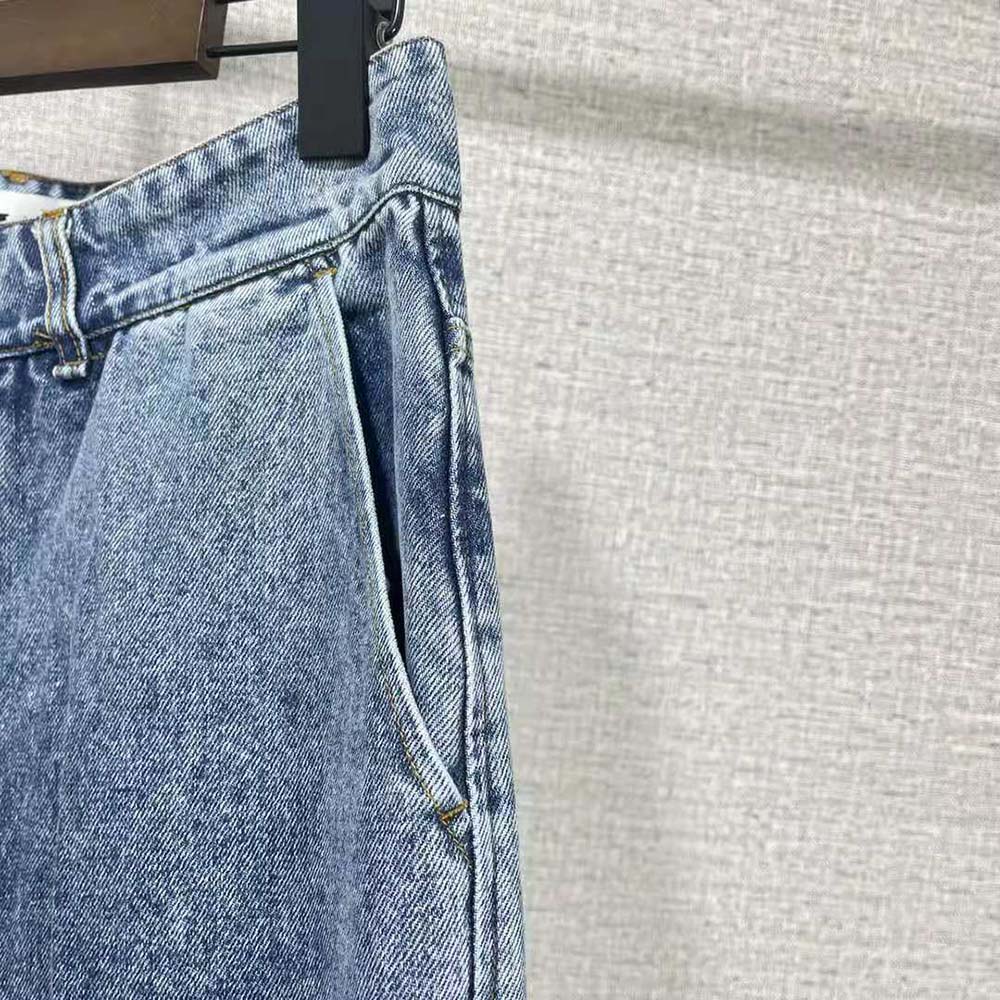 Loewe Men Anagram Cropped Jeans in Denim - image 6