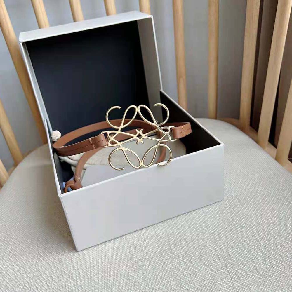 Loewe Women Anagram Belt in Classic Calfskin-Tan - image 7