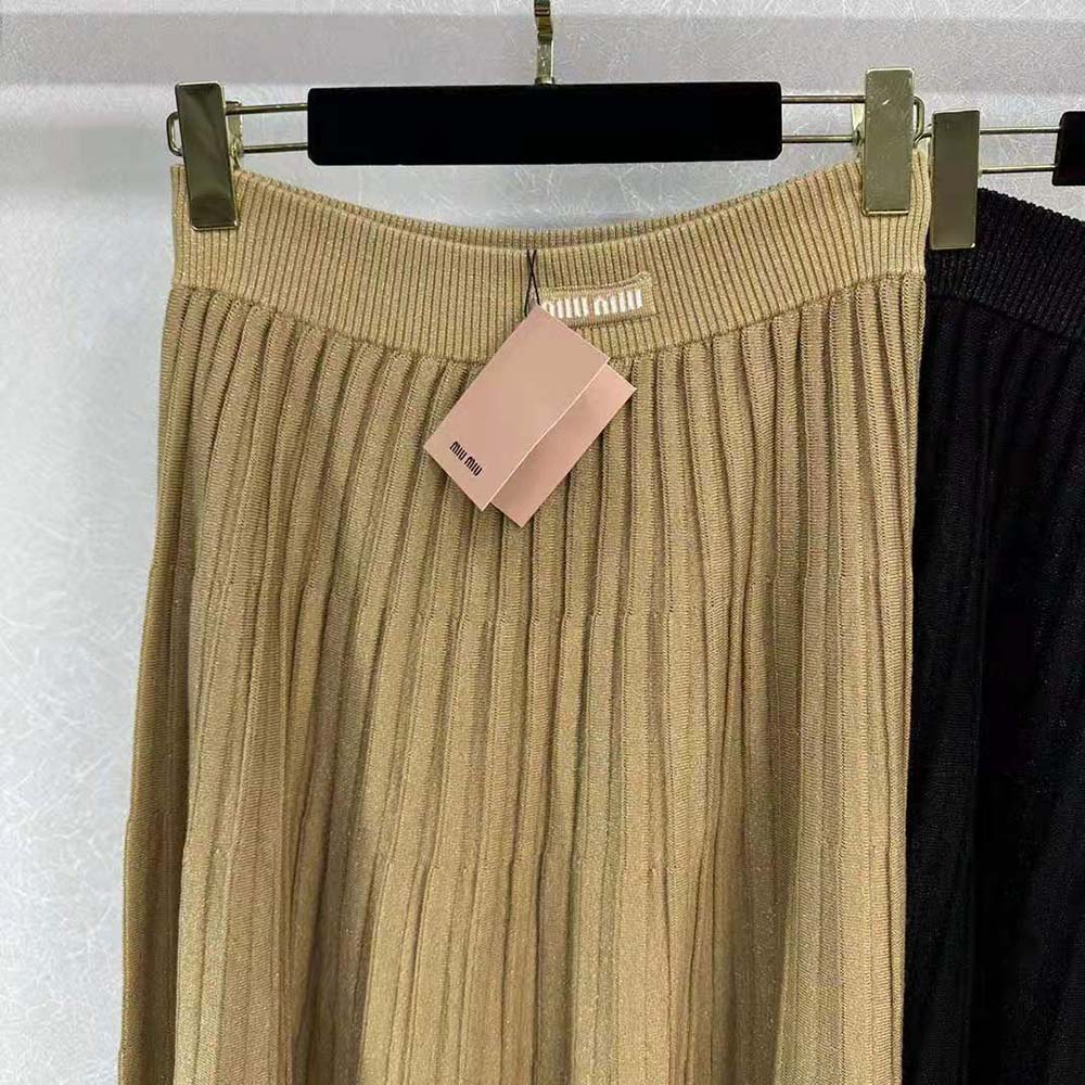 Miu Miu Women Lamé Skirt-MMG475_138O_F0056 - image 4