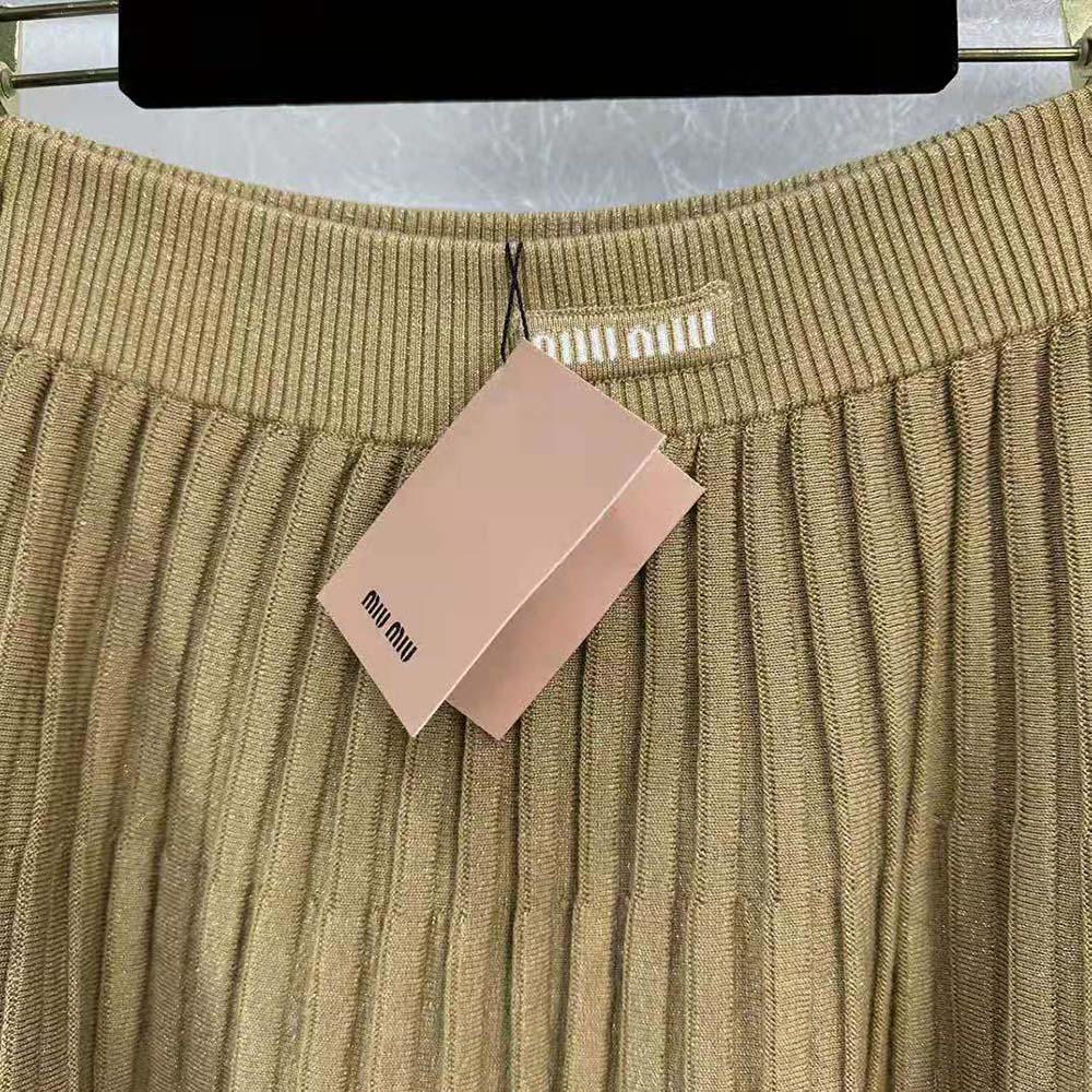 Miu Miu Women Lamé Skirt-MMG475_138O_F0056 - image 6