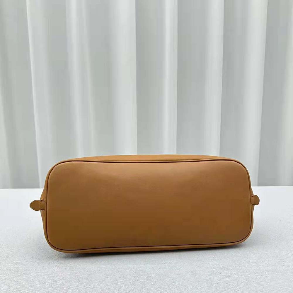Miu Miu Women Leather Bag with Embossed Lettering Logo-Brown - image 5